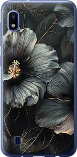 Чехол на Samsung Galaxy A10 2019 A105F Черные цветы