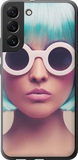 Чехол на Samsung Galaxy S22 Plus Синеволосая девушка в очках