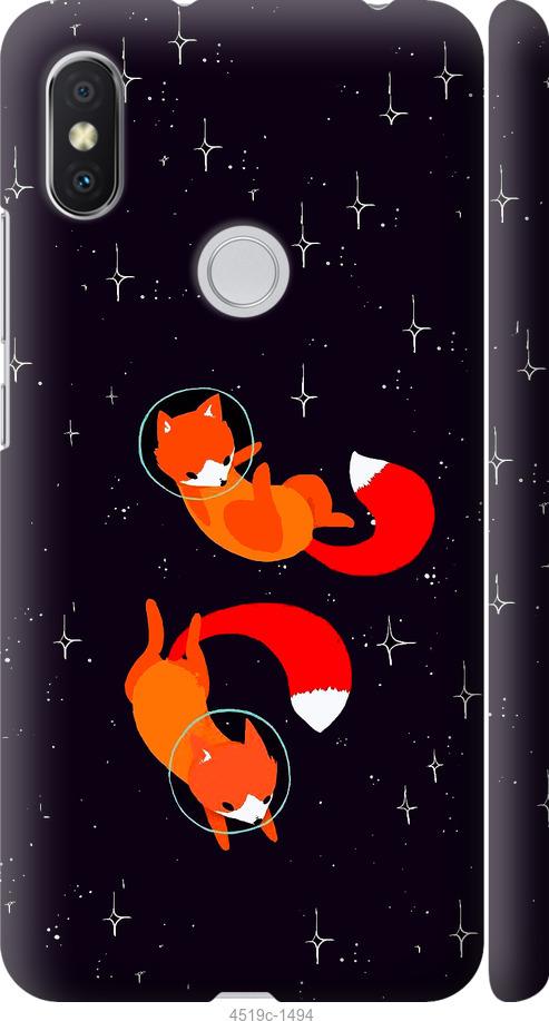 Чехол на Xiaomi Redmi S2 Лисички в космосе
