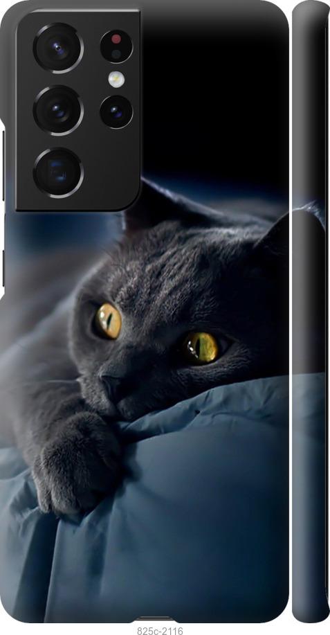 Чехол на Samsung Galaxy S21 Ultra (5G) Дымчатый кот