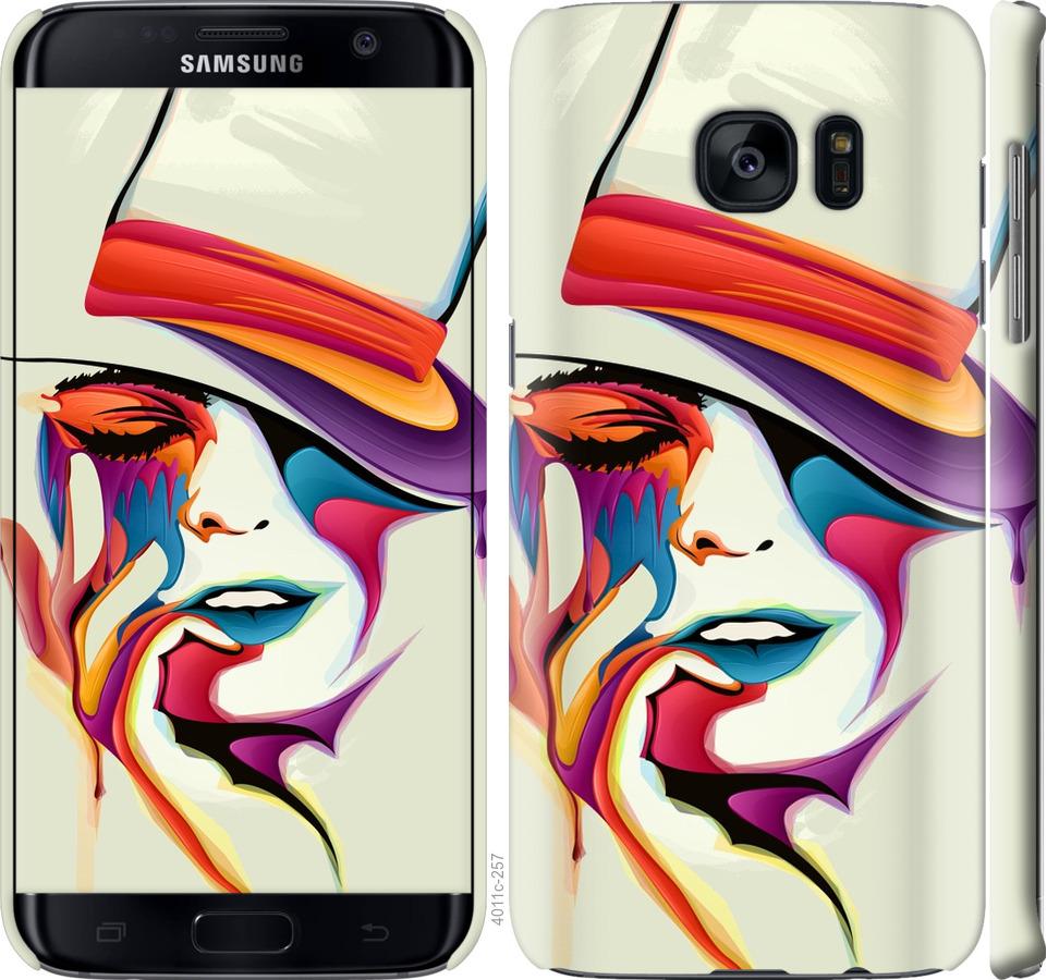 Чехол на Samsung Galaxy S7 Edge G935F Красочная женщина в шляпе