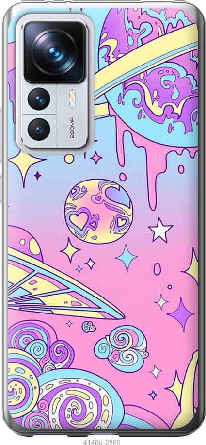 Чехол на Xiaomi 12T Pro Розовая галактика