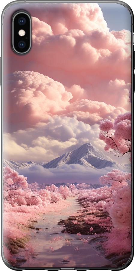 Чехол на iPhone XS Max Розовые облака