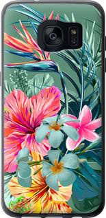 Чехол на Samsung Galaxy S7 Edge G935F Тропические цветы v1