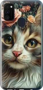 Чехол на Samsung Galaxy M30s 2019 Cats and flowers