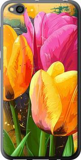 Чехол на Xiaomi Redmi Go Нарисованные тюльпаны