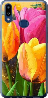 Чехол на Samsung Galaxy A10s A107F Нарисованные тюльпаны