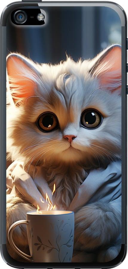 Чехол на iPhone SE White cat
