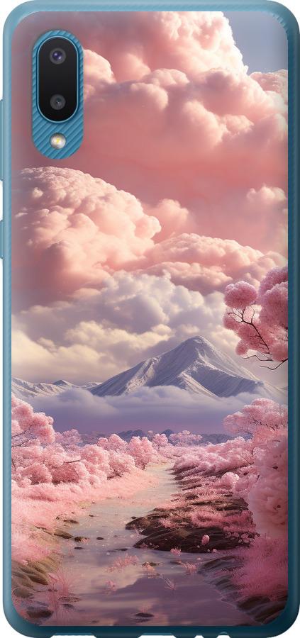 Чехол на Samsung Galaxy A02 A022G Розовые облака