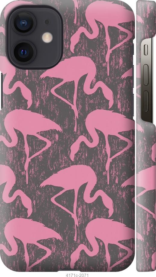 Чехол на iPhone 12 Mini Vintage-Flamingos