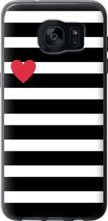 Чехол на Samsung Galaxy S7 Edge G935F Черно-белые полосы