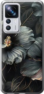 Чехол на Xiaomi 12T Pro Черные цветы