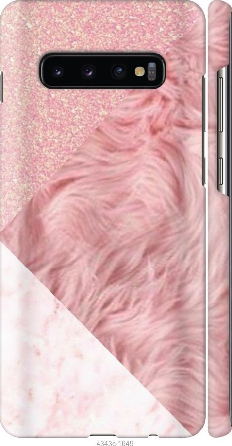 Чехол на Samsung Galaxy S10 Plus Розовые текстуры