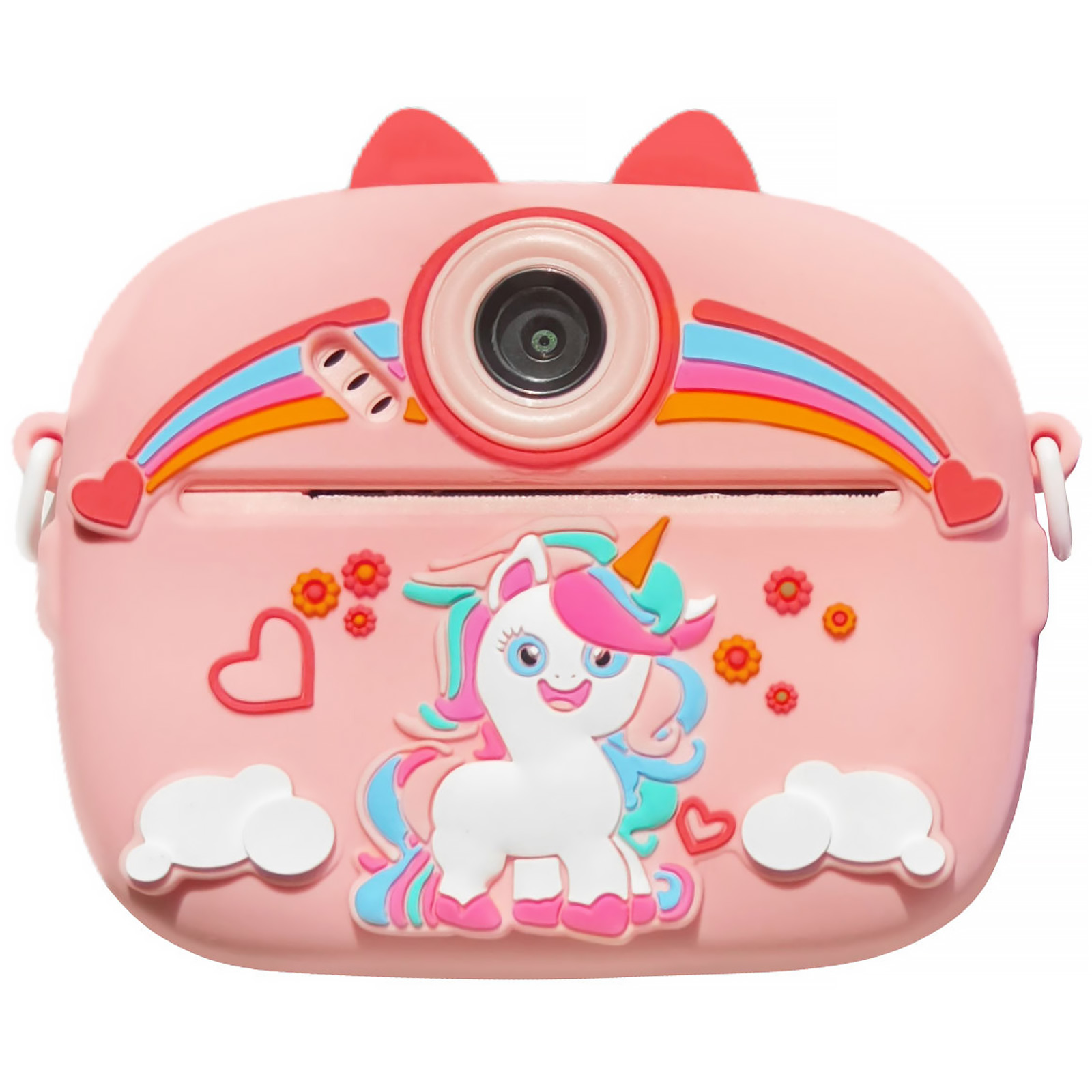 Детская фотокамера моментальной печати в чехле Unicorn (Pink)