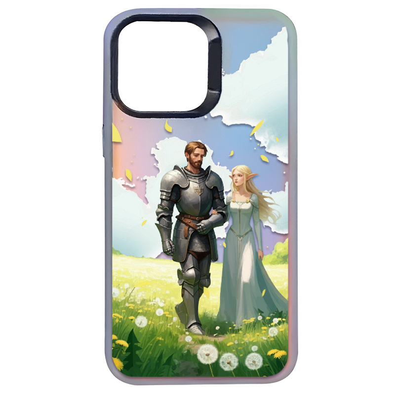 TPU+PC чохол TakiTaki Fantasy magic glow для Apple iPhone 13 Pro Max (6.7") (Fantasy couple - Pink/Purple)