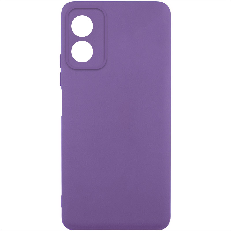 Чехол TPU GETMAN Liquid Silk Full Camera для Motorola Moto G04 / E14 (Фиолетовый / Amethyst)