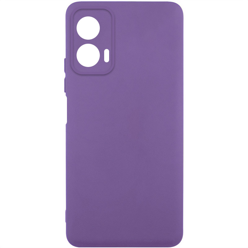 Чохол TPU GETMAN Liquid Silk Full Camera для Motorola Moto G24 (Фіолетовий / Amethyst)