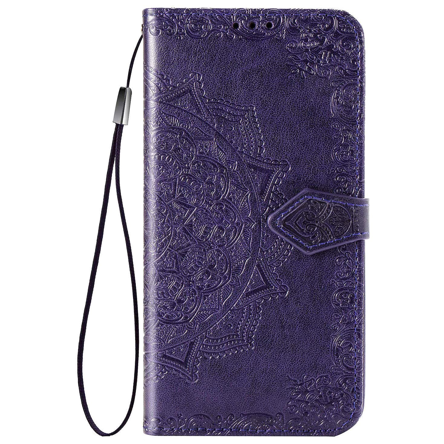 Кожаный чехол (книжка) Art Case с визитницей для TECNO POP 4 LTE (Фиолетовый)