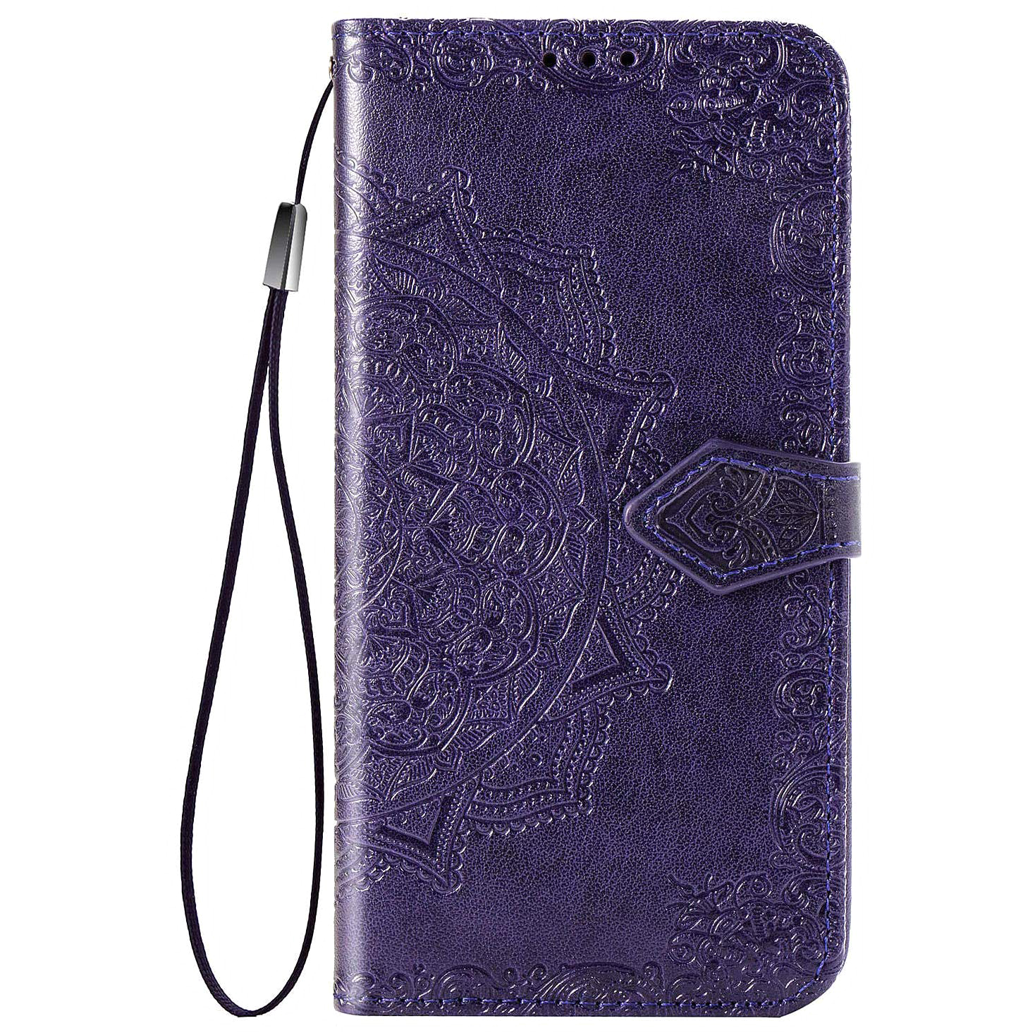 Кожаный чехол (книжка) Art Case с визитницей для Realme 6 (Фиолетовый)