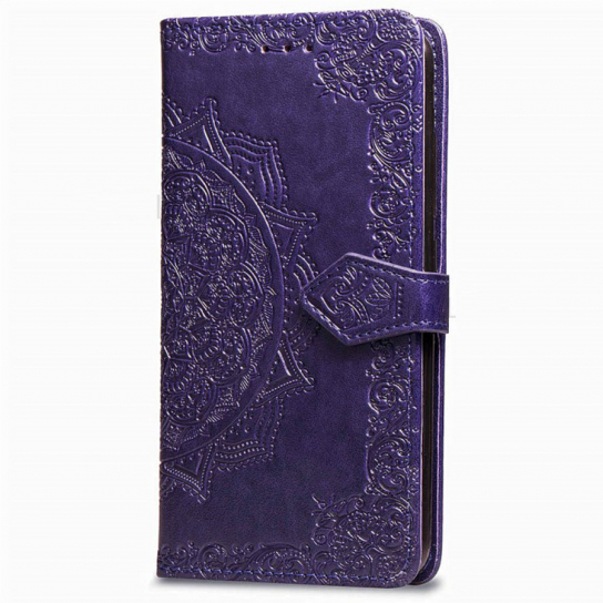 Кожаный чехол (книжка) Art Case с визитницей для Xiaomi Redmi 6A (Фиолетовый)