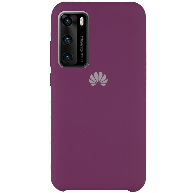 Чехол Silicone Cover (AAA) для Huawei P40 (Фиолетовый / Grape)