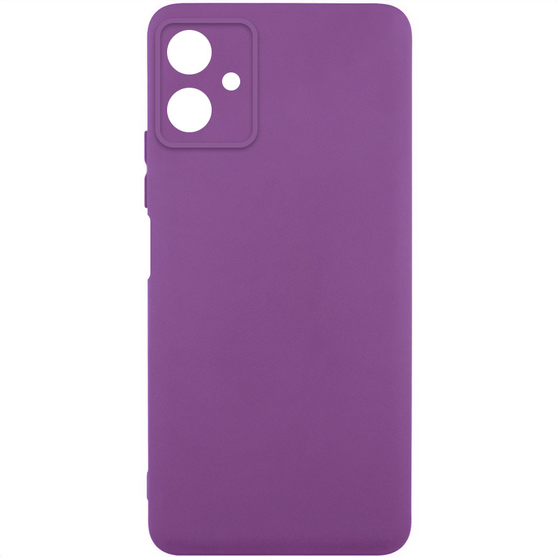 Чехол TPU GETMAN Liquid Silk Full Camera для Motorola Moto G54 (Фиолетовый / Grape)