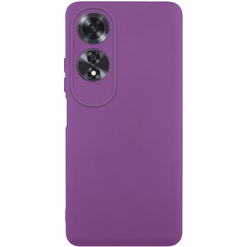 Чехол TPU GETMAN Liquid Silk Full Camera для Oppo A60 4G (Фиолетовый / Grape)