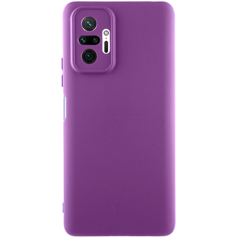 Чехол TPU GETMAN Liquid Silk Full Camera для Xiaomi Redmi Note 10 Pro / 10 Pro Max (Фиолетовый / Grape)