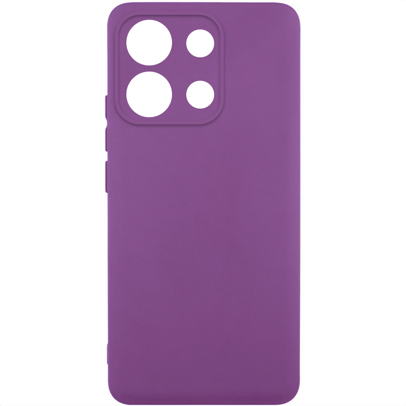 Чехол TPU GETMAN Liquid Silk Full Camera для Xiaomi Redmi Note 13 Pro 4G / Poco M6 Pro 4G / Note 14S (Фиолетовый / Grape)