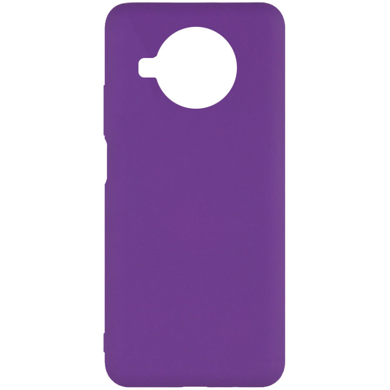 Чехол Silicone Cover Full without Logo (A) для Xiaomi Redmi Note 9 Pro 5G (Фиолетовый / Purple)