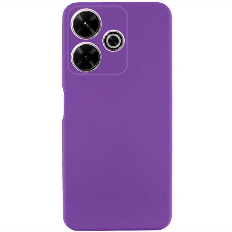 Чехол TPU GETMAN Liquid Silk Full Camera для Xiaomi Redmi 13 4G / Poco M6 4G (Фиолетовый / Purple)