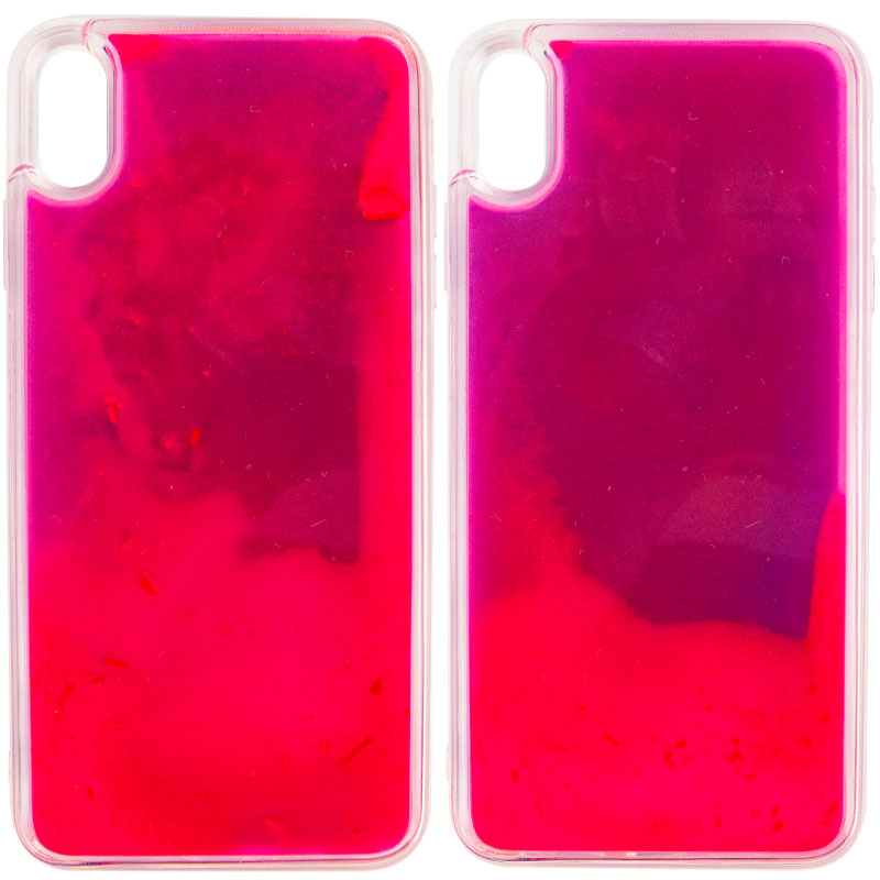 Неоновий чохол Neon Sand glow in the dark для Apple iPhone XS Max (6.5") (Фіолетовий / рожевий)