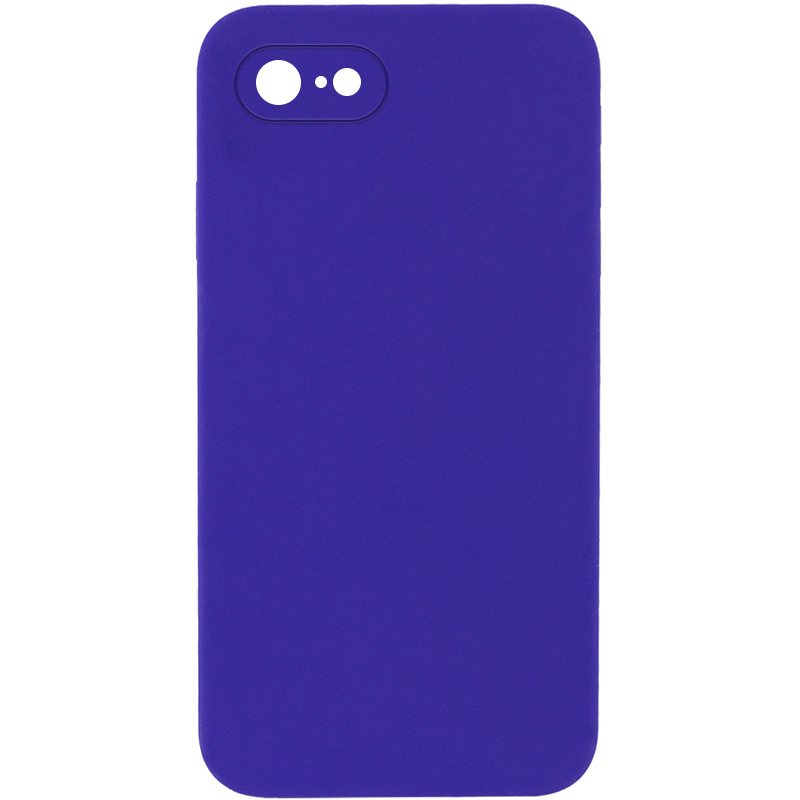 Silicone Case Square Full Camera Protective (AA) NOLOGO для Apple iPhone 7 / 8 / SE (2020) (4.7") (Фиолетовый / Ultra Violet)