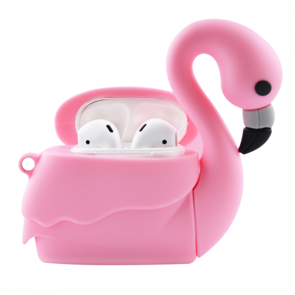Силиконовый футляр Pink Flamingo для наушников AirPods 1/2 (Flamingo)