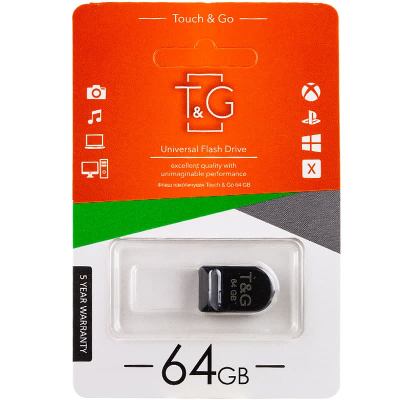 Флеш-драйв USB Flash Drive T&G 010 Shorty Series 64GB (Черный)