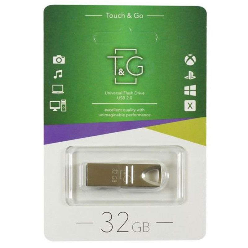 Флеш-драйв USB Flash Drive T&G 117 Metal Series 32GB (Серебряный)