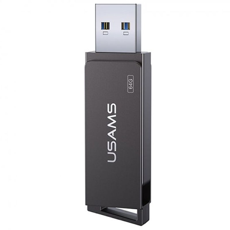 Флеш накопитель USAMS US-ZB196 USB3.0 Rotatable High Speed Flash Drive 64 Gb (Iron-grey)