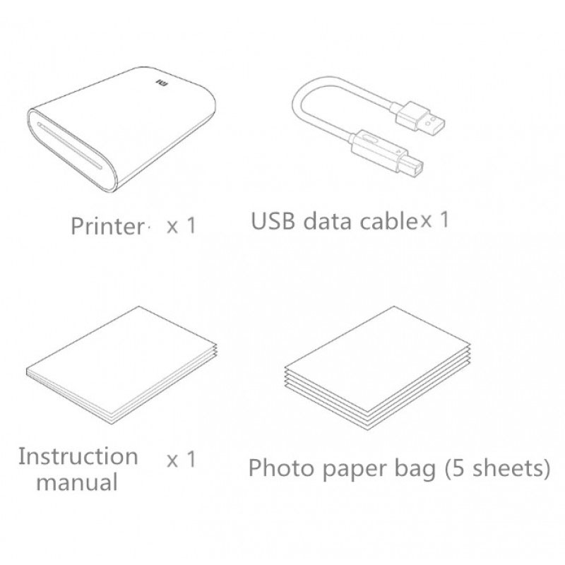 Заказать Фотопринтер Xiaomi Mi Portable Photo Printer (TEJ4018GL) Белый на onecase.com.ua