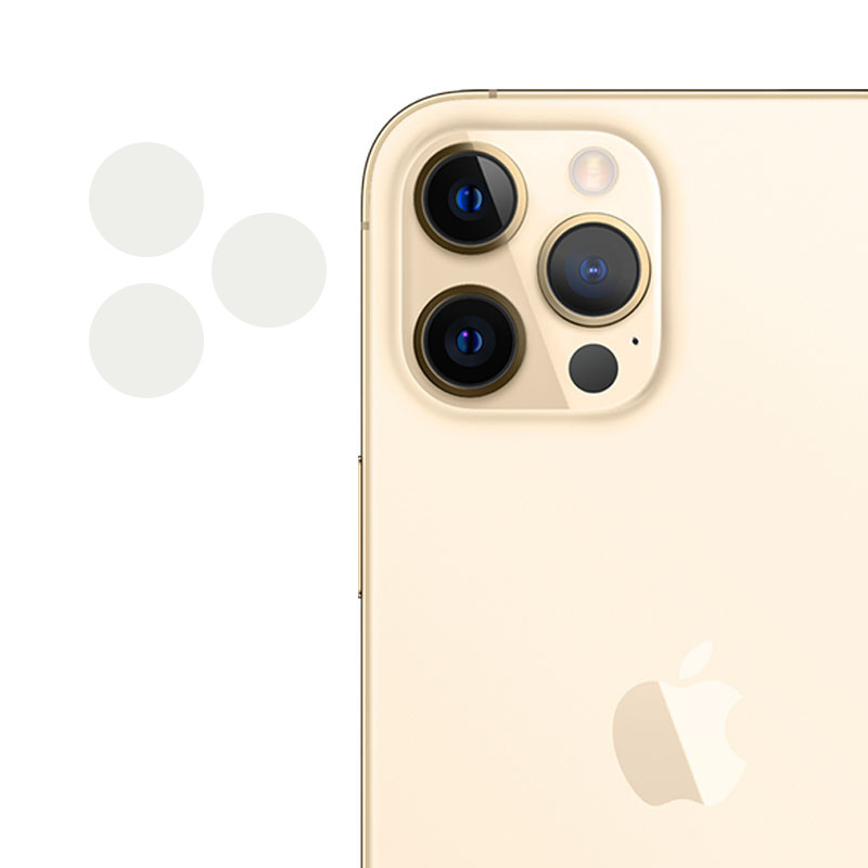 Гибкое защитное стекло 0.18mm на камеру (тех.пак) для Apple iPhone 12 Pro Max (6.7") (Прозрачный)