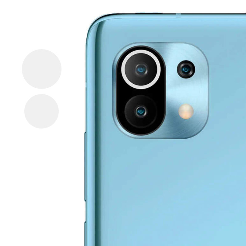 Гибкое защитное стекло 0.18mm на камеру (тех.пак) для Xiaomi Mi 11 Lite (Прозрачный)