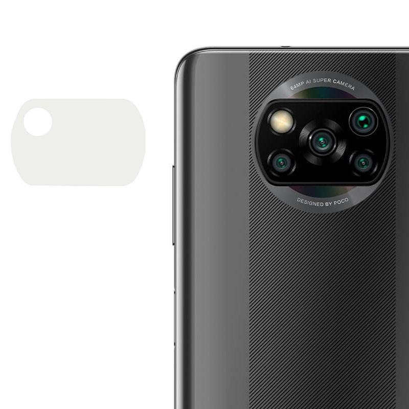 Гибкое защитное стекло 0.18mm на камеру (тех.пак) для Xiaomi Poco X3 / Poco X3 NFC / Poco X3 Pro (Прозрачный)