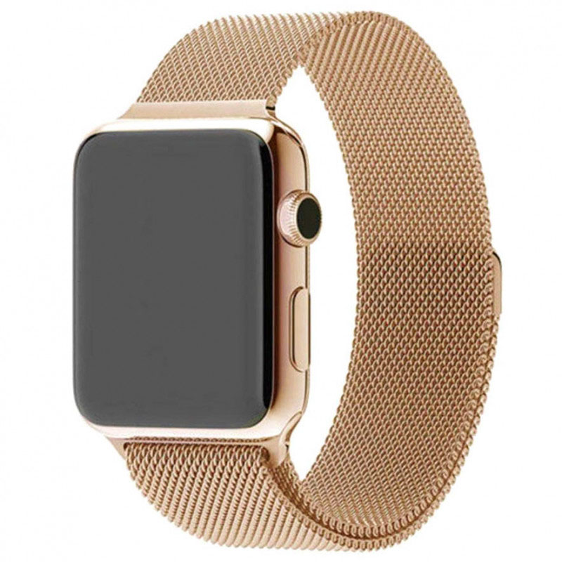 Ремешок Milanese Loop Design для Apple Watch 38/40/41/42mm(ser.10) (Gold)