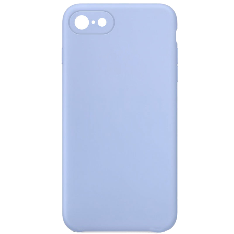 Silicone Case Square Full Camera Protective (AA) NOLOGO для Apple iPhone 7 / 8 / SE (2020) (4.7") (Голубой / Lilac Blue)