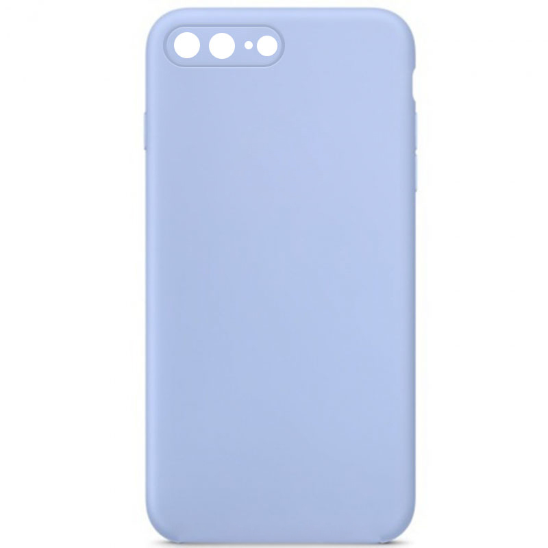 Silicone Case Square Full Camera Protective (AA) NOLOGO для Apple iPhone 7 plus (5.5') (Голубой / Lilac Blue)