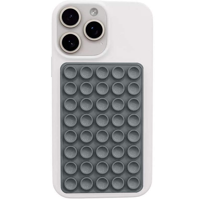 Тримач-присоска для телефона Double Side Silicone 100*64мм (Gray)