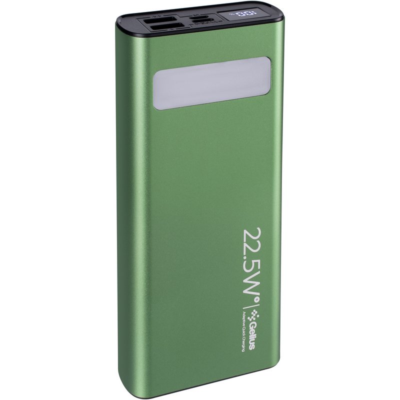 Портативное ЗУ Gelius Lightstone GP-PB300i QC+PD 22.5W 20000 mAh (Green)