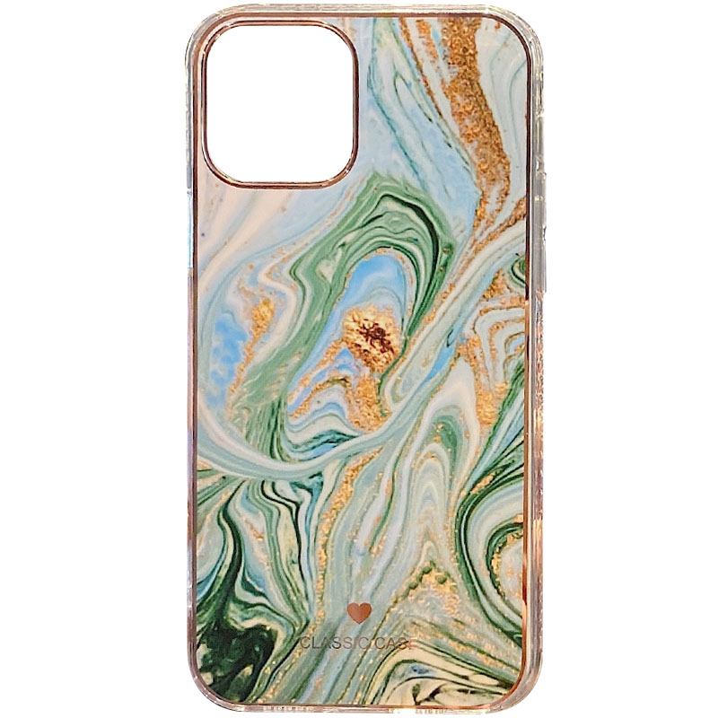 TPU + PC чохол Мармур для Apple iPhone 13 Pro (6.1") (Green)