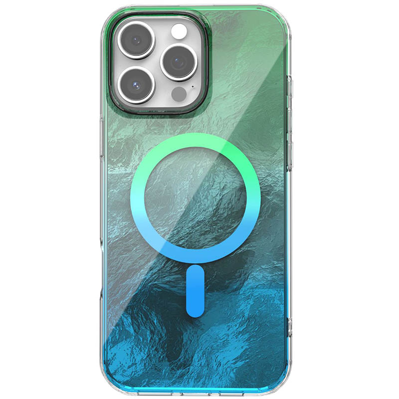 Чехол TPU Shiny Mountain (MagFit) для Apple iPhone 17 Air (6.6") (Green / Blue)