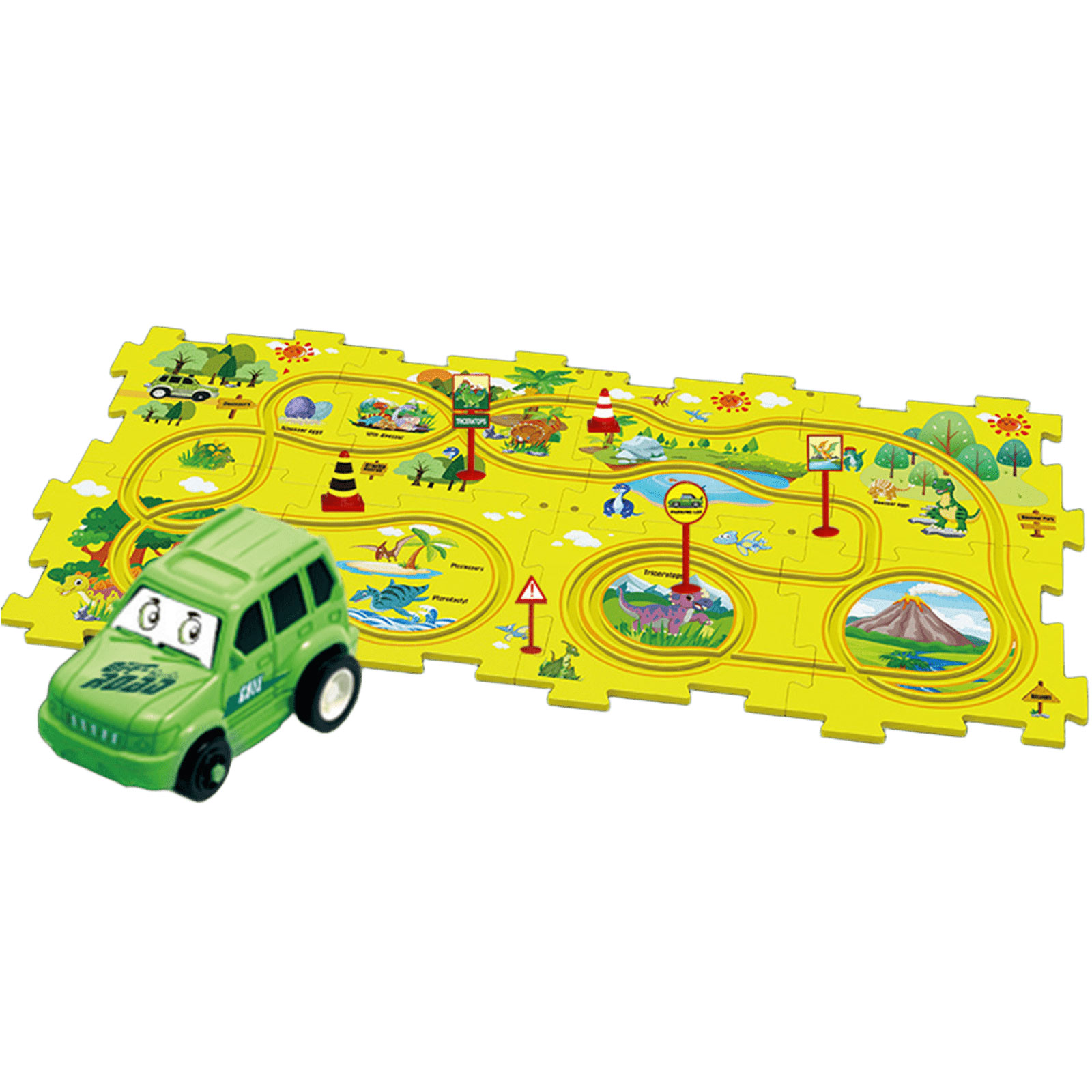 Развивающая игрушка-пазл SHT 1103A Dinosaur Park (25pcs) (Green)