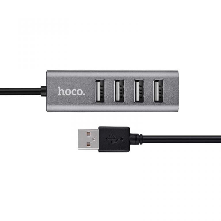 Перехідник HUB Hoco HB1 USB 4 port (1m) (Сірий)